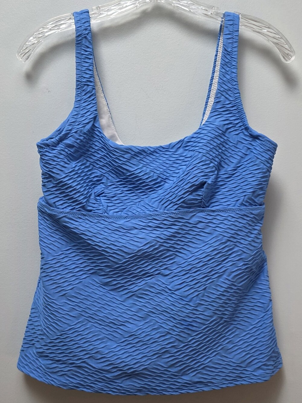 LANDS END | Blue Textured Swim Tank Top, Sz. 10